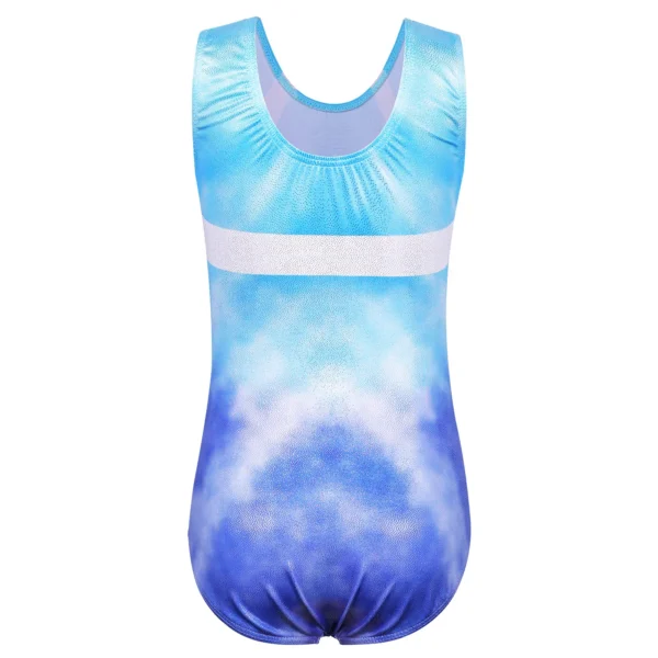 BAOHULU Girls Gradient Gymnastics Ballet Leotard Sleeveless Performance Clothes Practice Outfit Sparkle Diamond Ballet Costumes 2