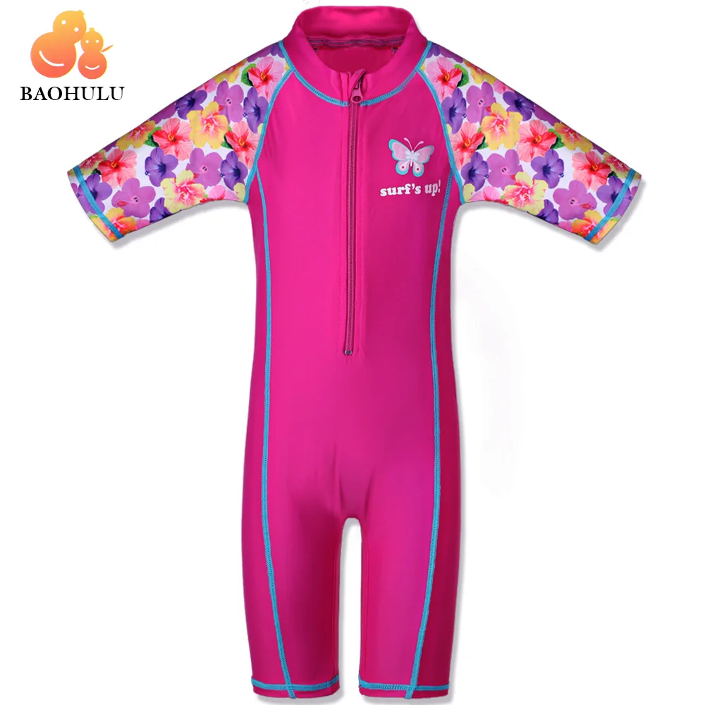 BAOHULU Kids Print One Piece Swimsuit Girls Boys Children's Swimwear UPF50+ Bathing Swimming Suits for 3-10Y Beachwear 1
