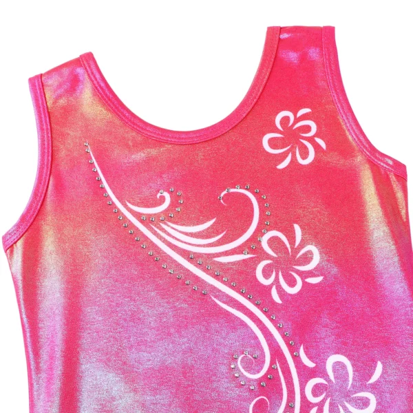 BAOHULU Teens Ballet Jumpsuit Sleeveless Dance Skirt Girl Costume Red Color Gymnastics Leotard Ballerina Bodysuit Dress for Girl 5